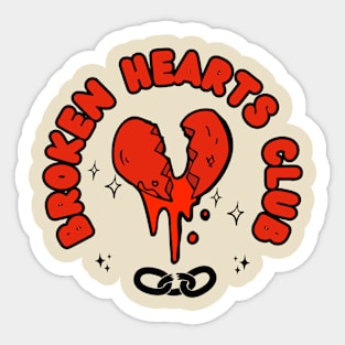 Broken hearts club Sticker